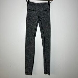 lululemon athletica Black & White Speckled Wunder Under Leggings